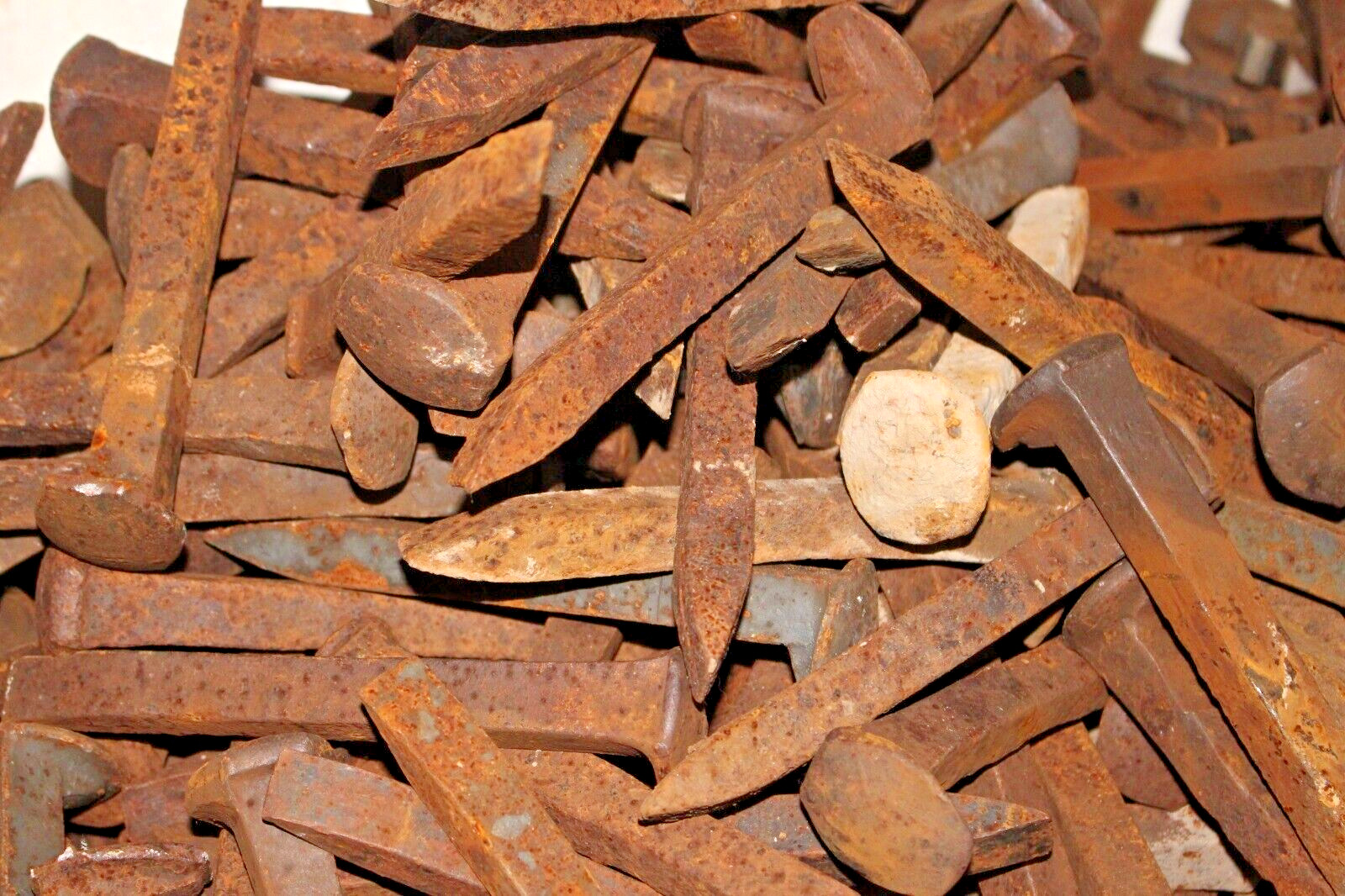 25  Railroad Track Rusty Iron Nail Spikes from Mainline RR  
