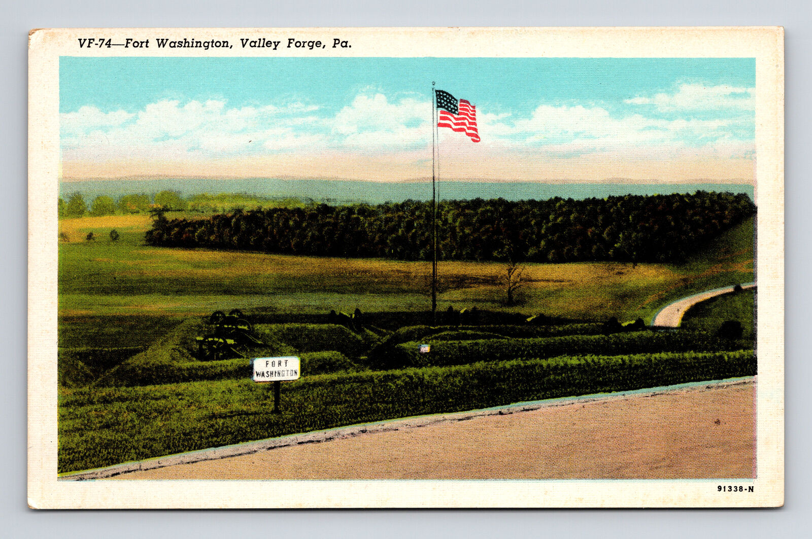 WB Postcard Valley Forge PA Pennsylvania Fort Washington