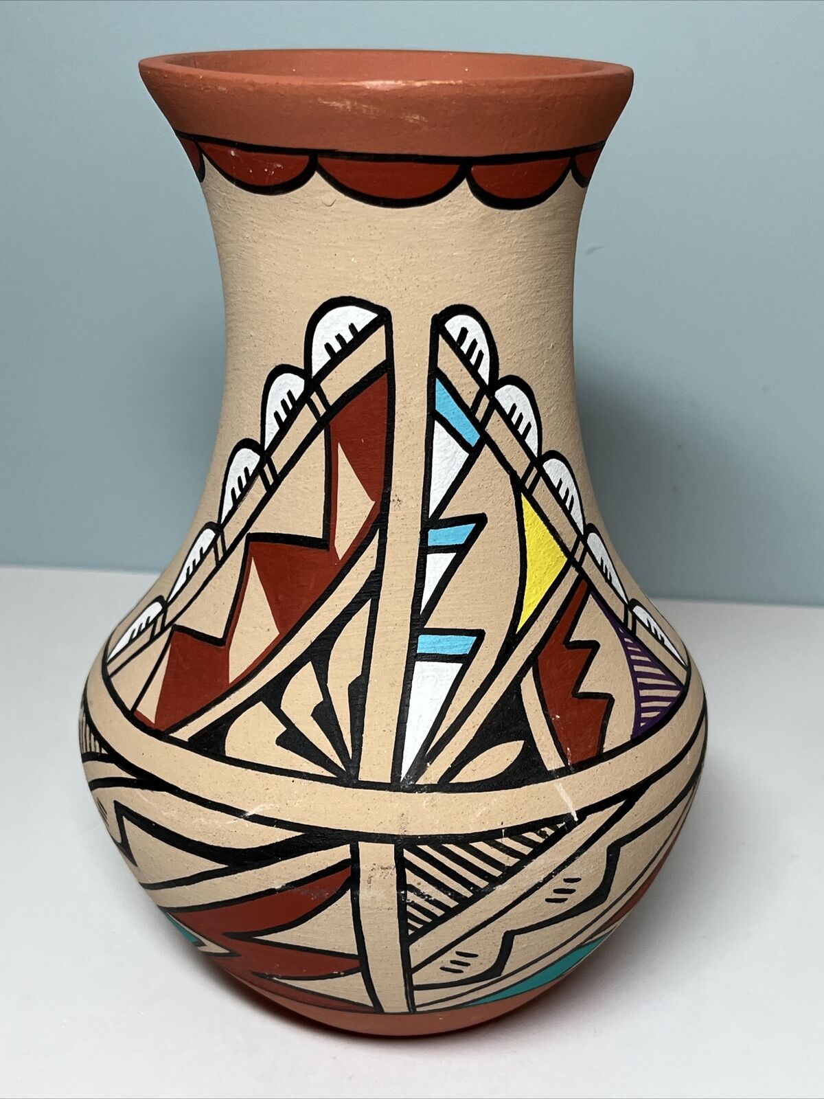 Vintage Native American Jemez Vase 8\