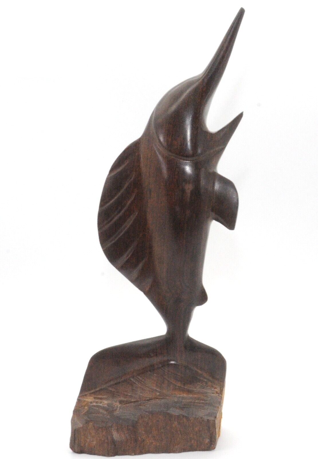 MCM Iron Wood Marlin Swordfish Hand Carved Statue