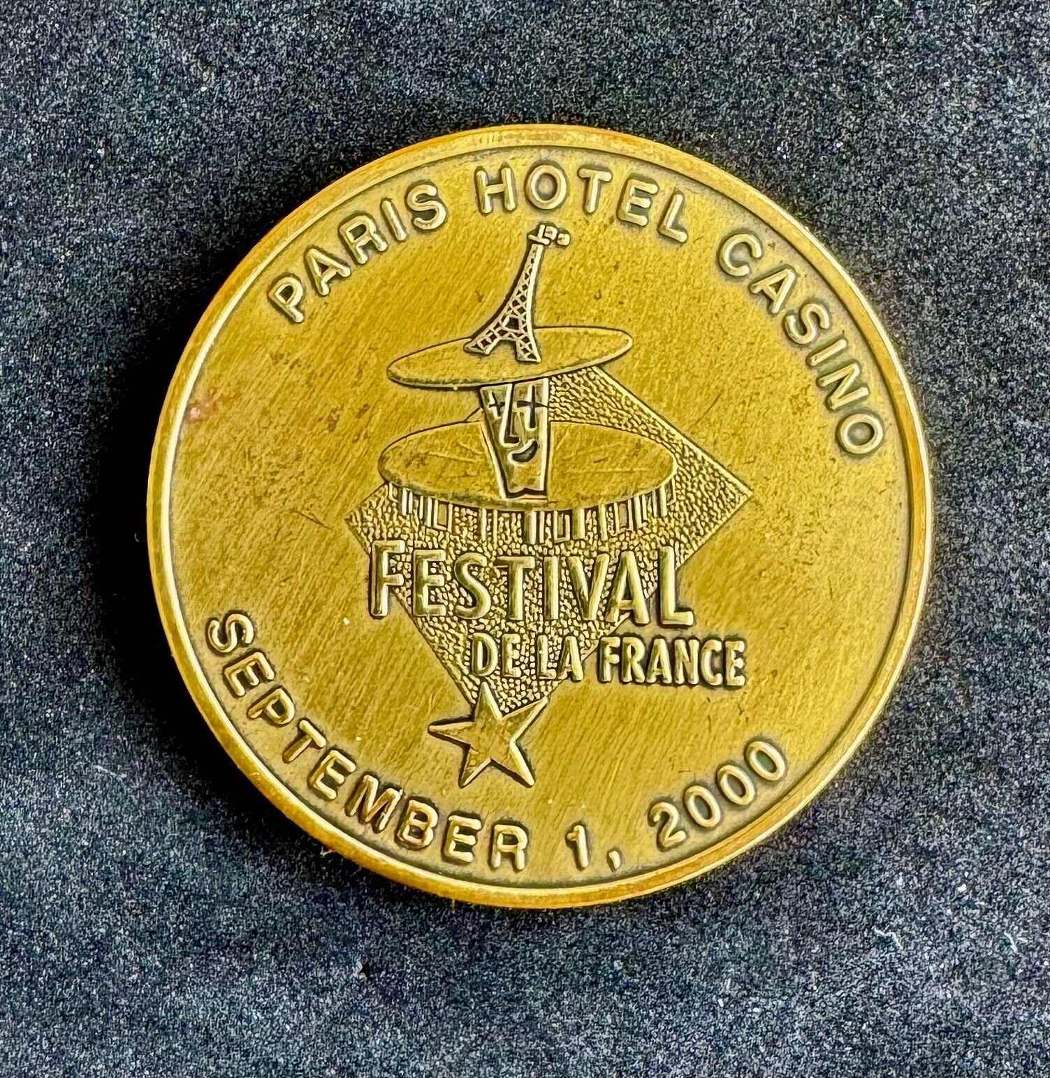 2000 PARIS HOTEL CASINO 1st ANNIVERSARY TOKEN COIN **FESTIVAL DE LA FRANCE** 