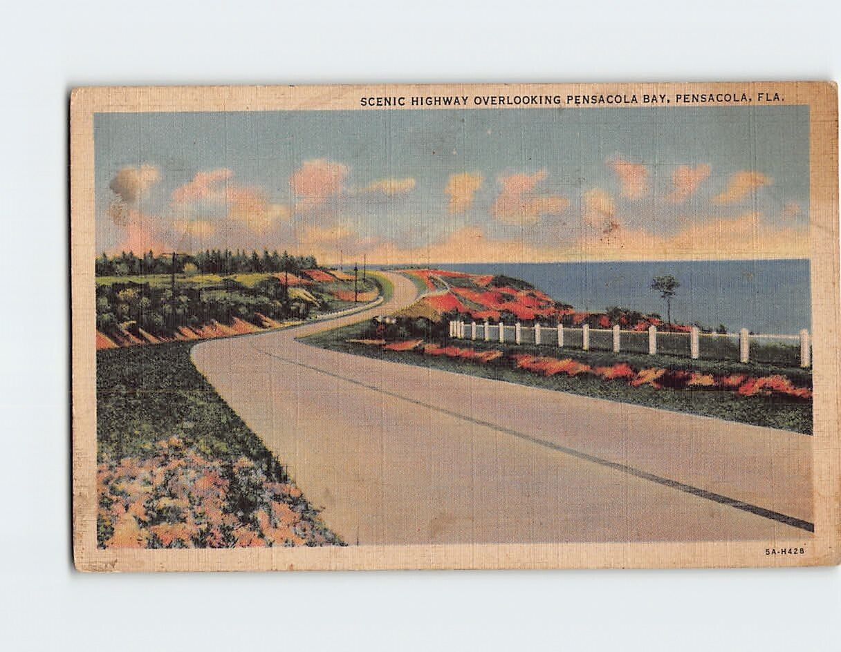 Postcard Scenic Highway Overlooking Pensacola Bay Pensacola Florida USA