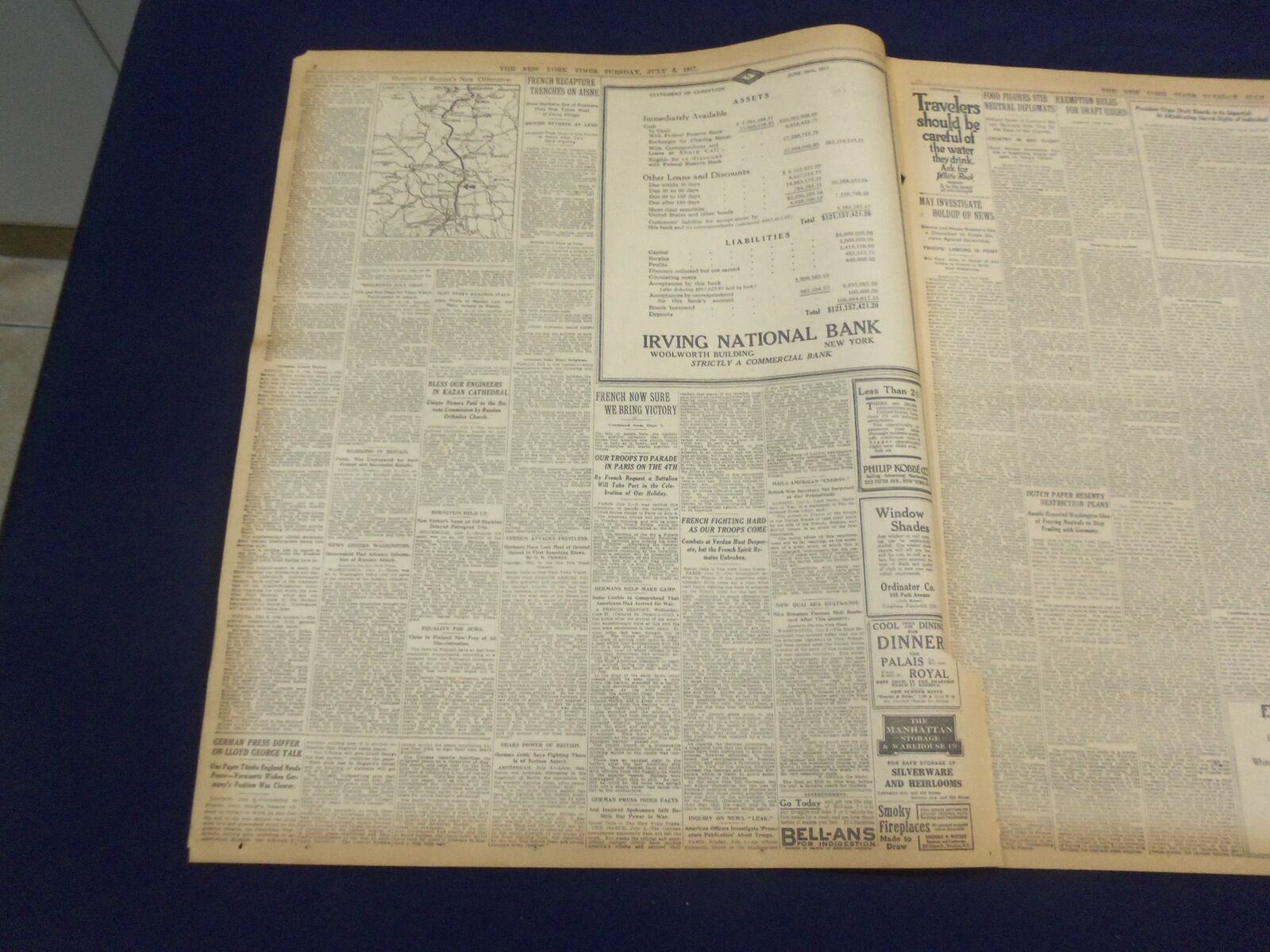 1917 JULY 3 NEW YORK TIMES - KERENSKY IN PERSON LED RUSSIANS - NT 9293