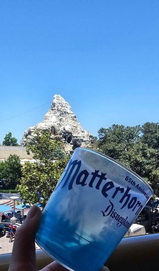 SET of 2 Disneyland Trader Sams  Tiki Bar Matterhorn 65th Anniv plastic CUP