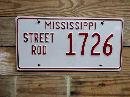 2010 Expired Mississippi Street Rod License Plate Auto Tags Emb 1726
