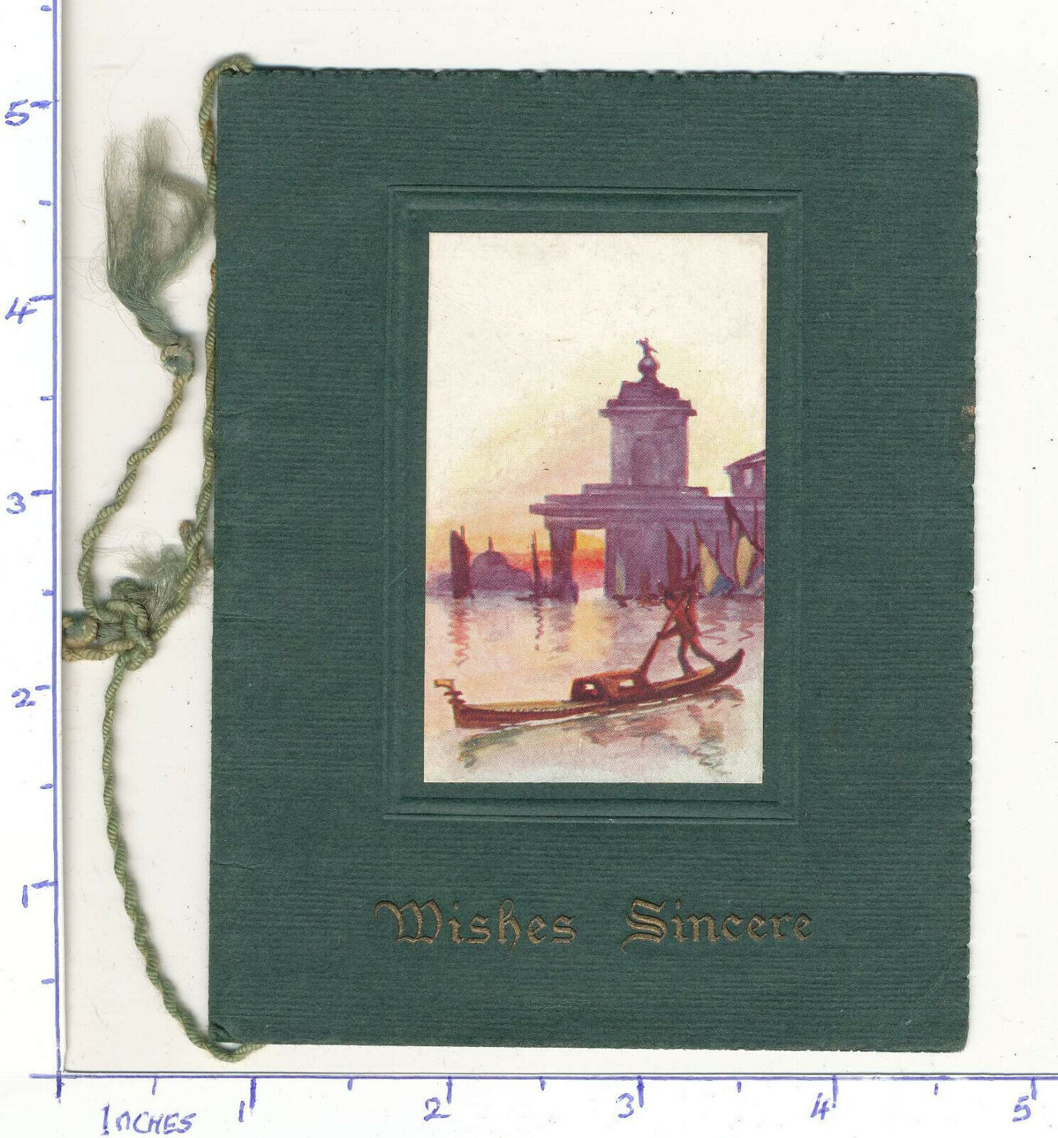 CHRISTMAS CARD 1913 R.M.S.P. CARIBBEAN SHIP AT SEA VINTAGE PACKET BOAT BRIDLE 