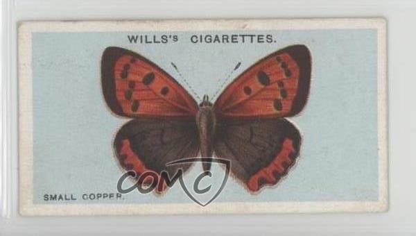 1927 Wills British Butterflies Tobacco Small Copper #19 a8x