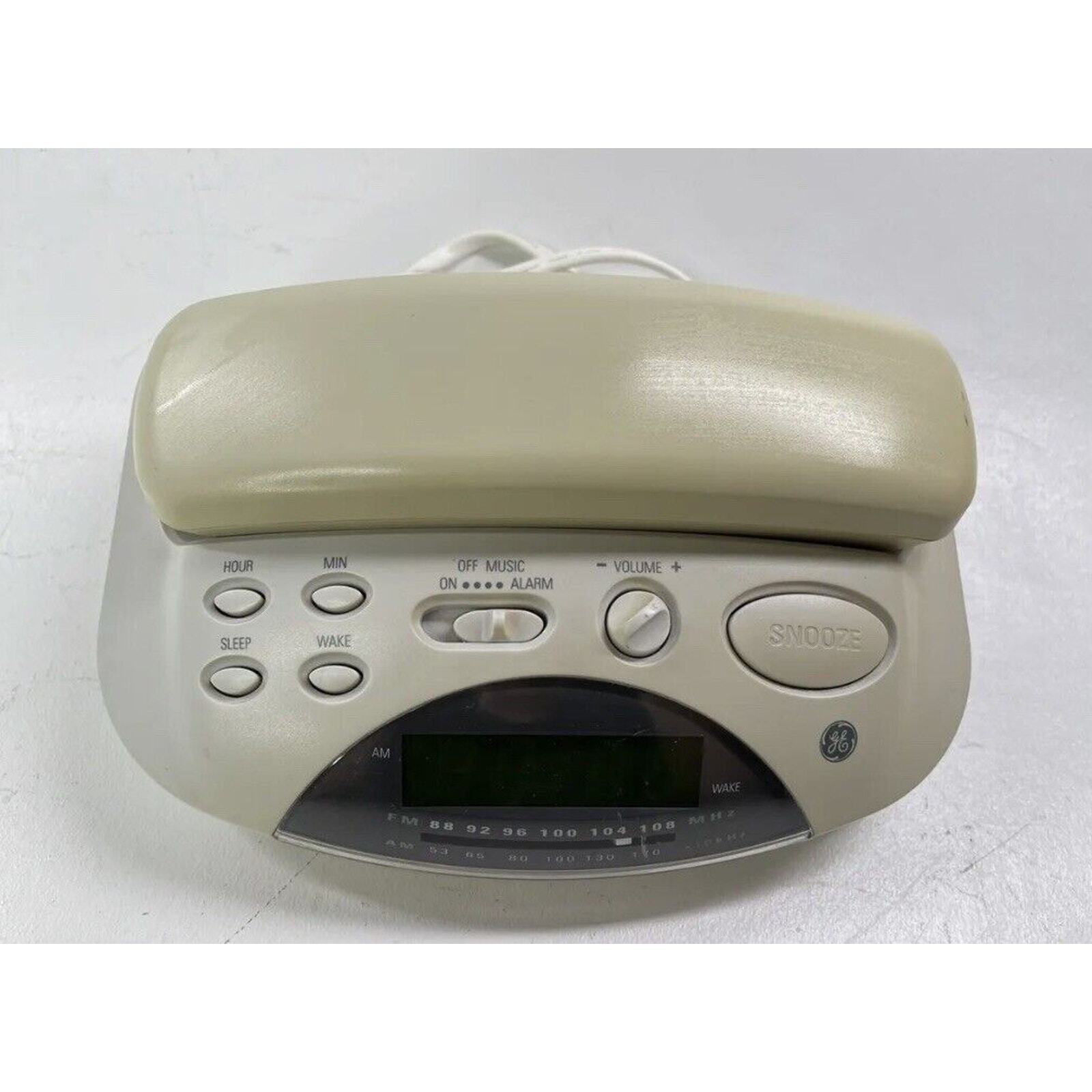 General Electric Alarm Clock LCD AM/FM Radio Telephone GE 2-9291A