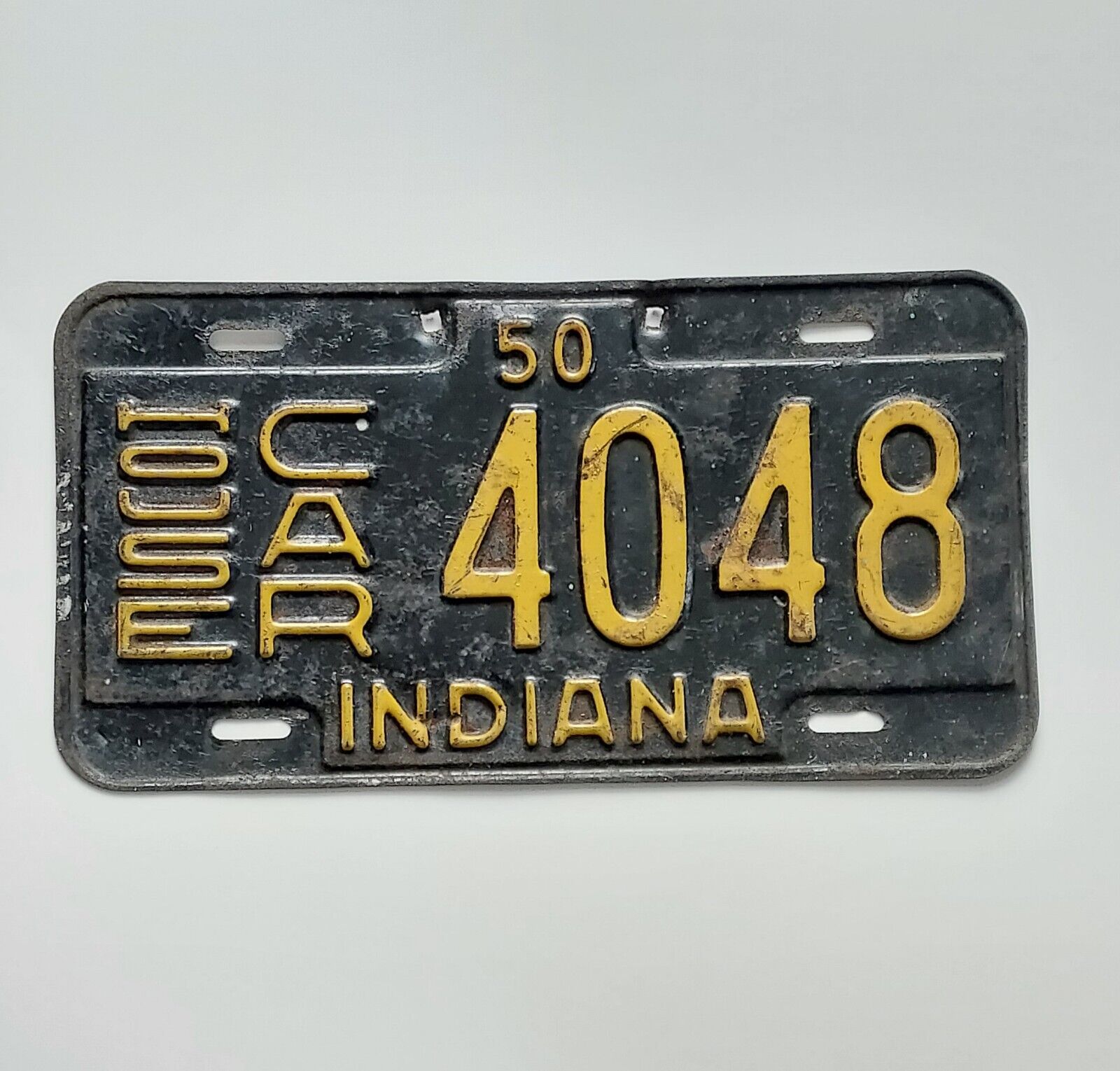 Rare 1950 Indiana RV Mobile Home License Plate
