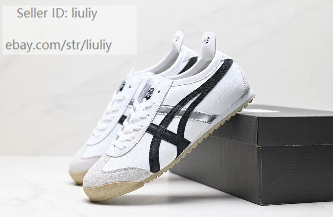 Onitsuka Tiger MEXICO 66 D508K Classic White/Black Silver Unisex Sneakers Shoes