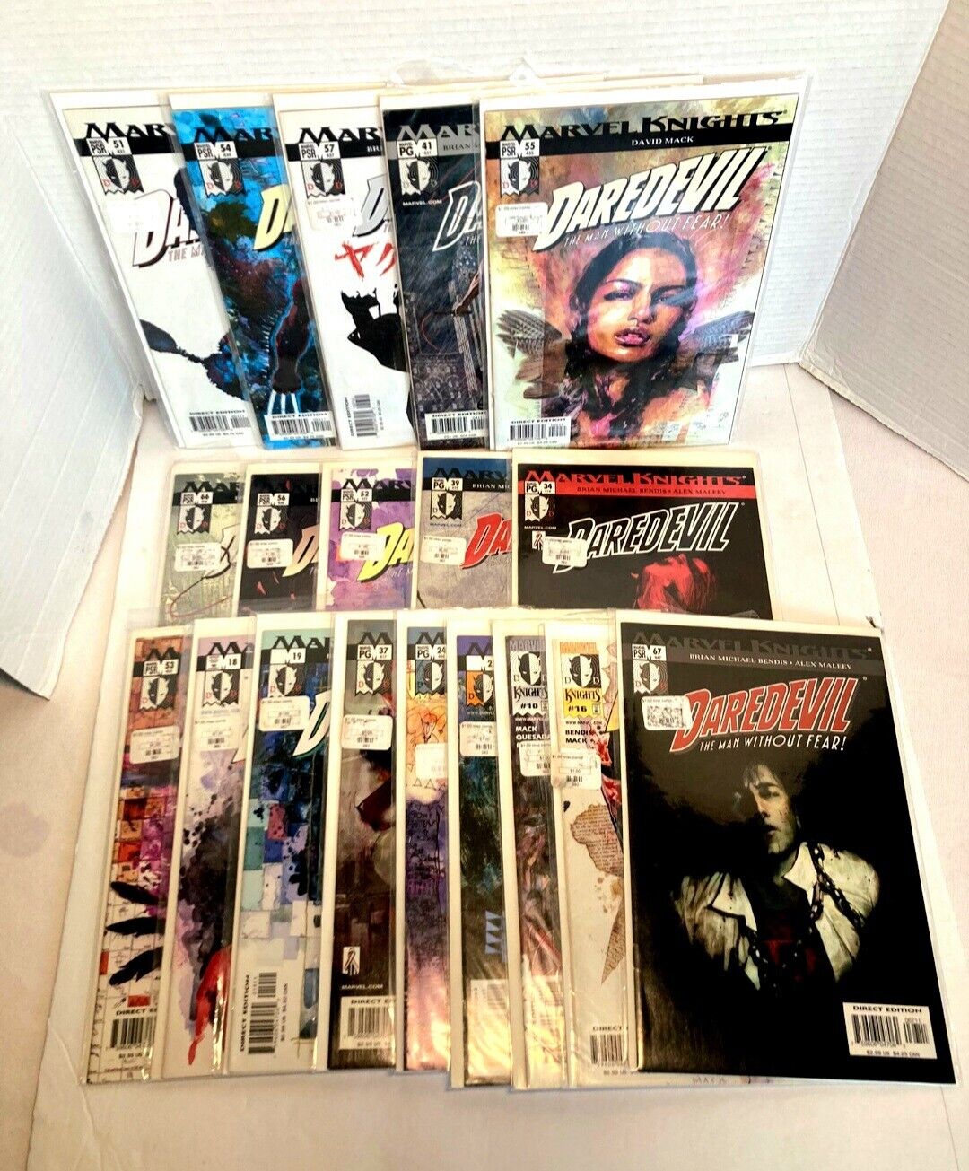 Marvel Knights Daredevil Man Without Fear Comic Book Bundle Lot #10 #54 #51 #37