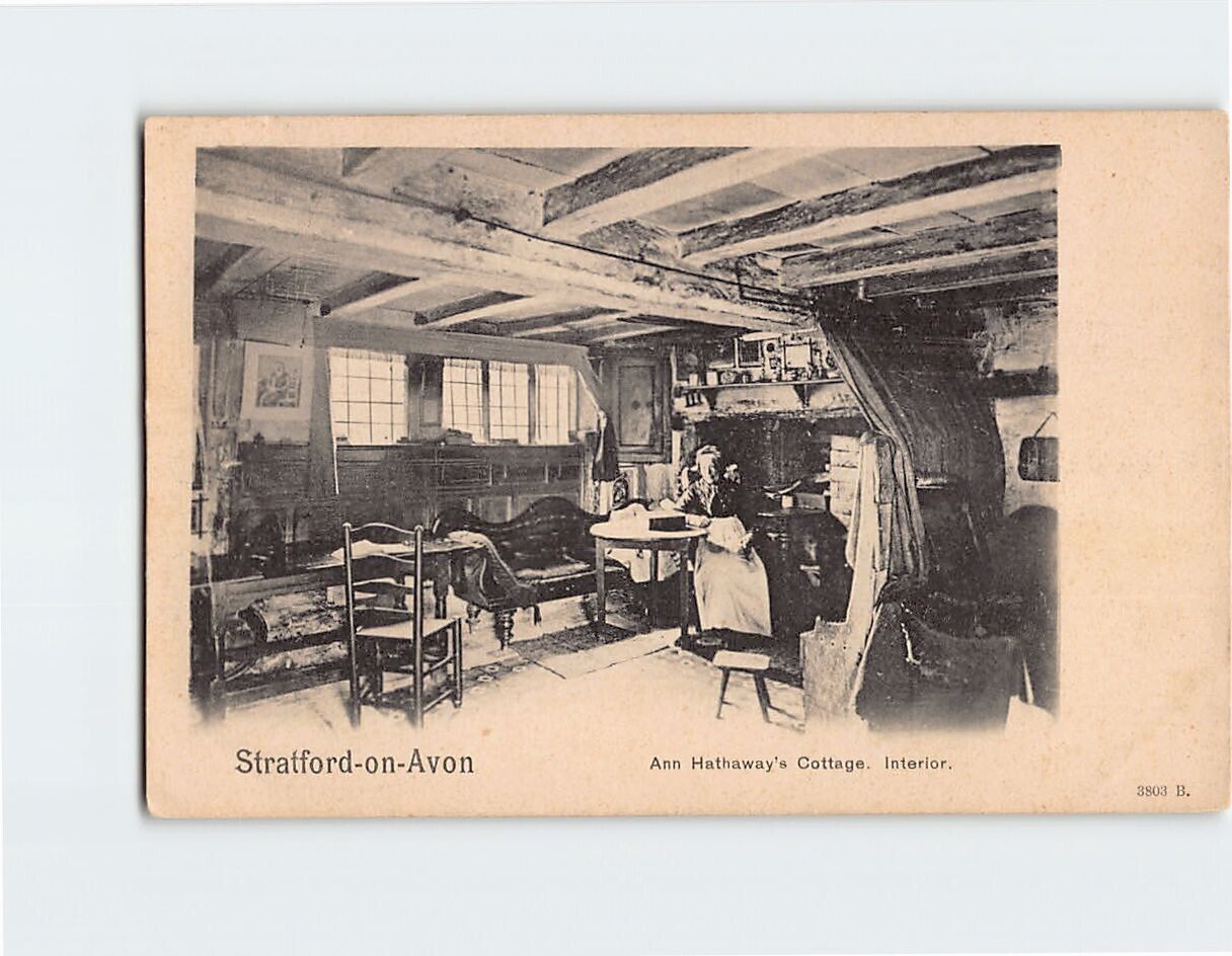 Postcard Interior, Ann Hathaway\'s Cottage, Stratford-on-Avon, England