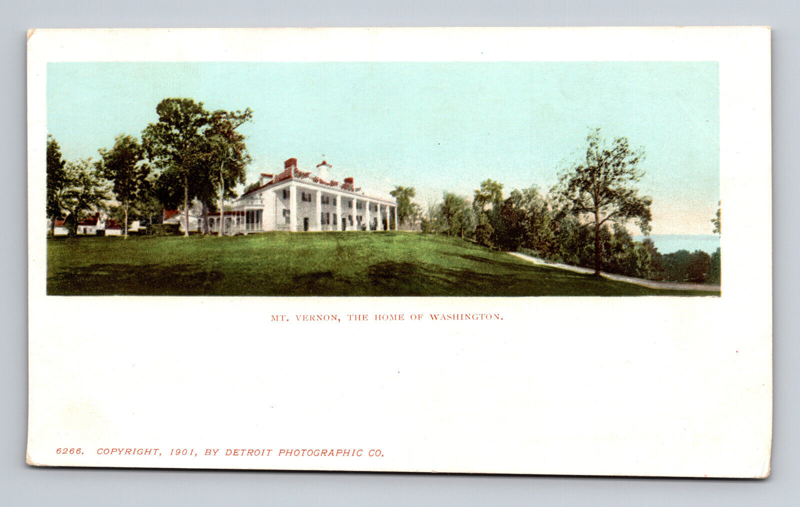 c1901 UDB Postcard Mt. Vernon VA Virginia Home of Washington Detroit Publishing
