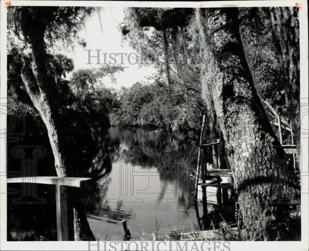1961 Press Photo Picturesque view of the Estero River in Florida - lra48040