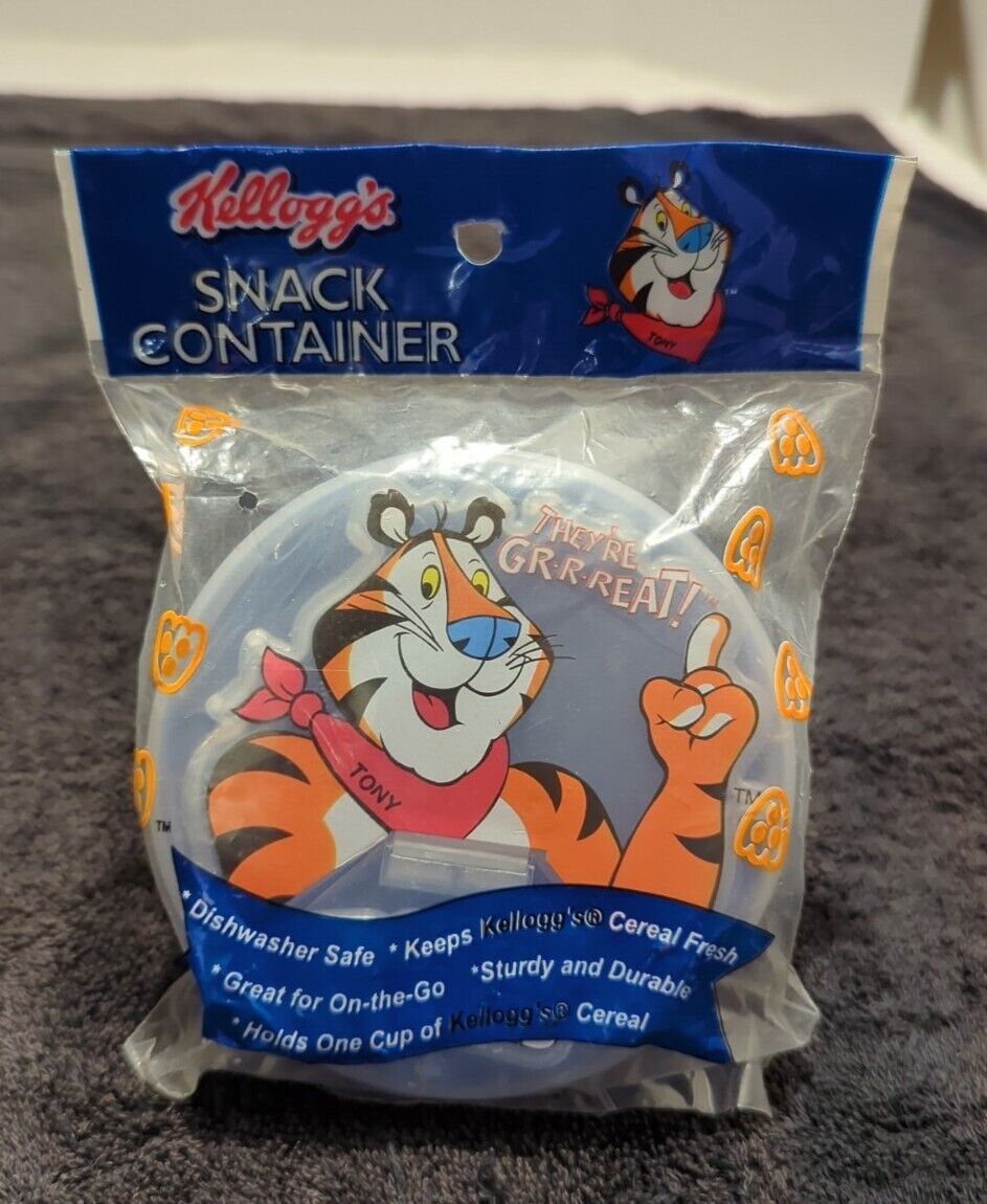 2000 Kellogg's ~ Tony the Tiger ~ Frosted Flakes SNACK CONTAINER ~ NEW Old Stock