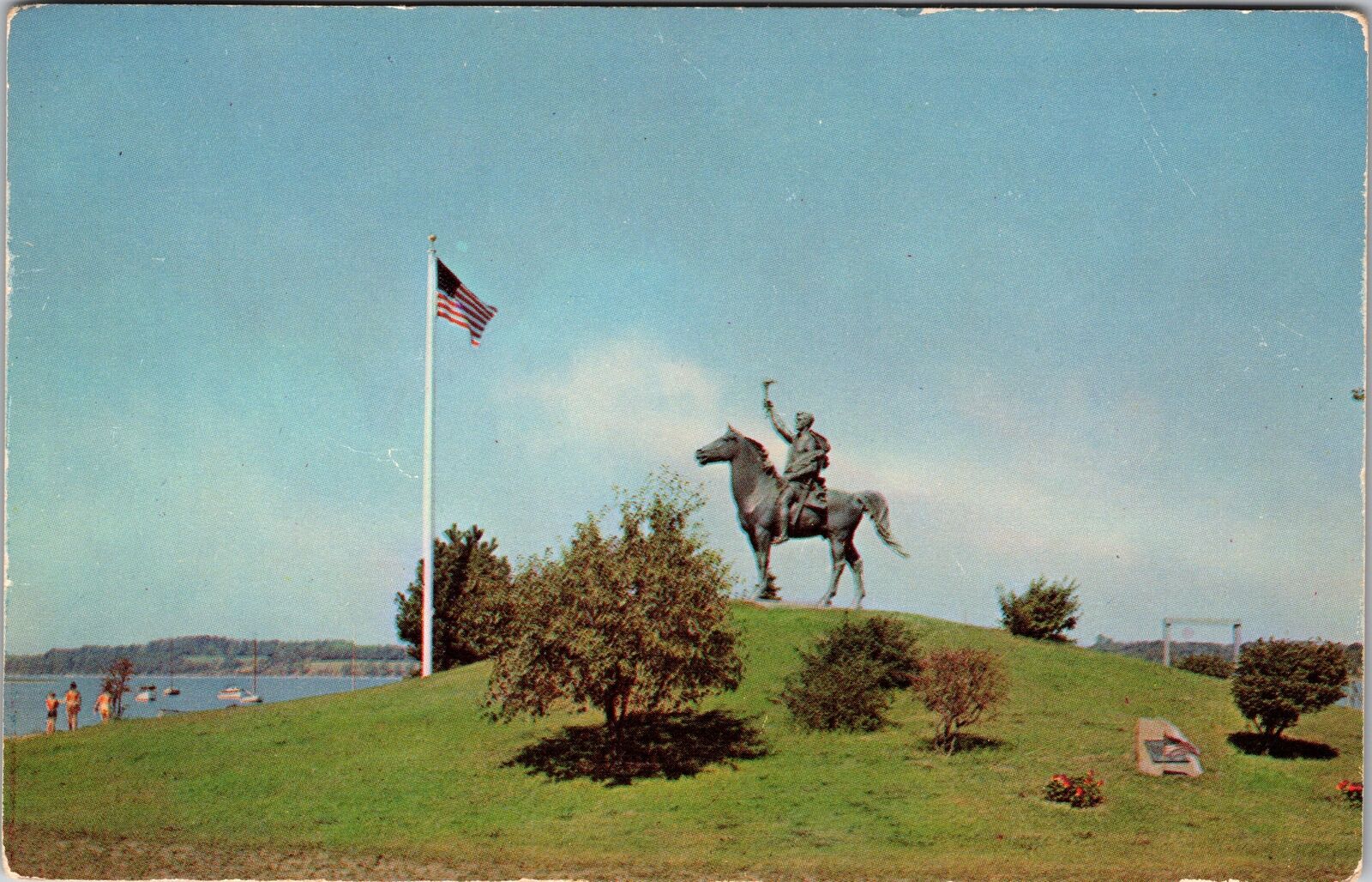 Hingham Harbor MA-Massachusetts, War Memorial, Vintage Postcard