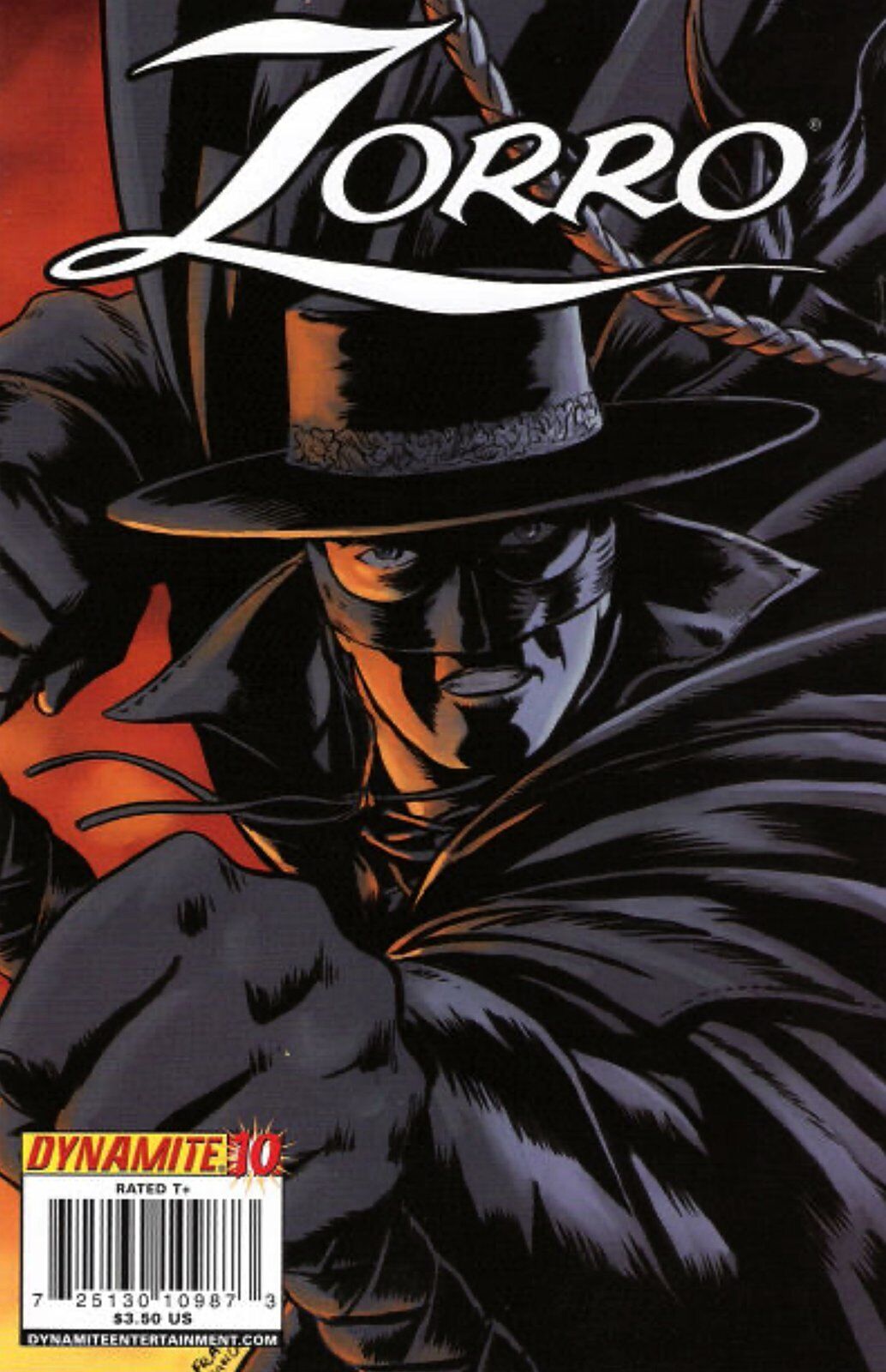 Zorro #10 Francesco Francavilla Cover (2008-2010) Dynamite Comics