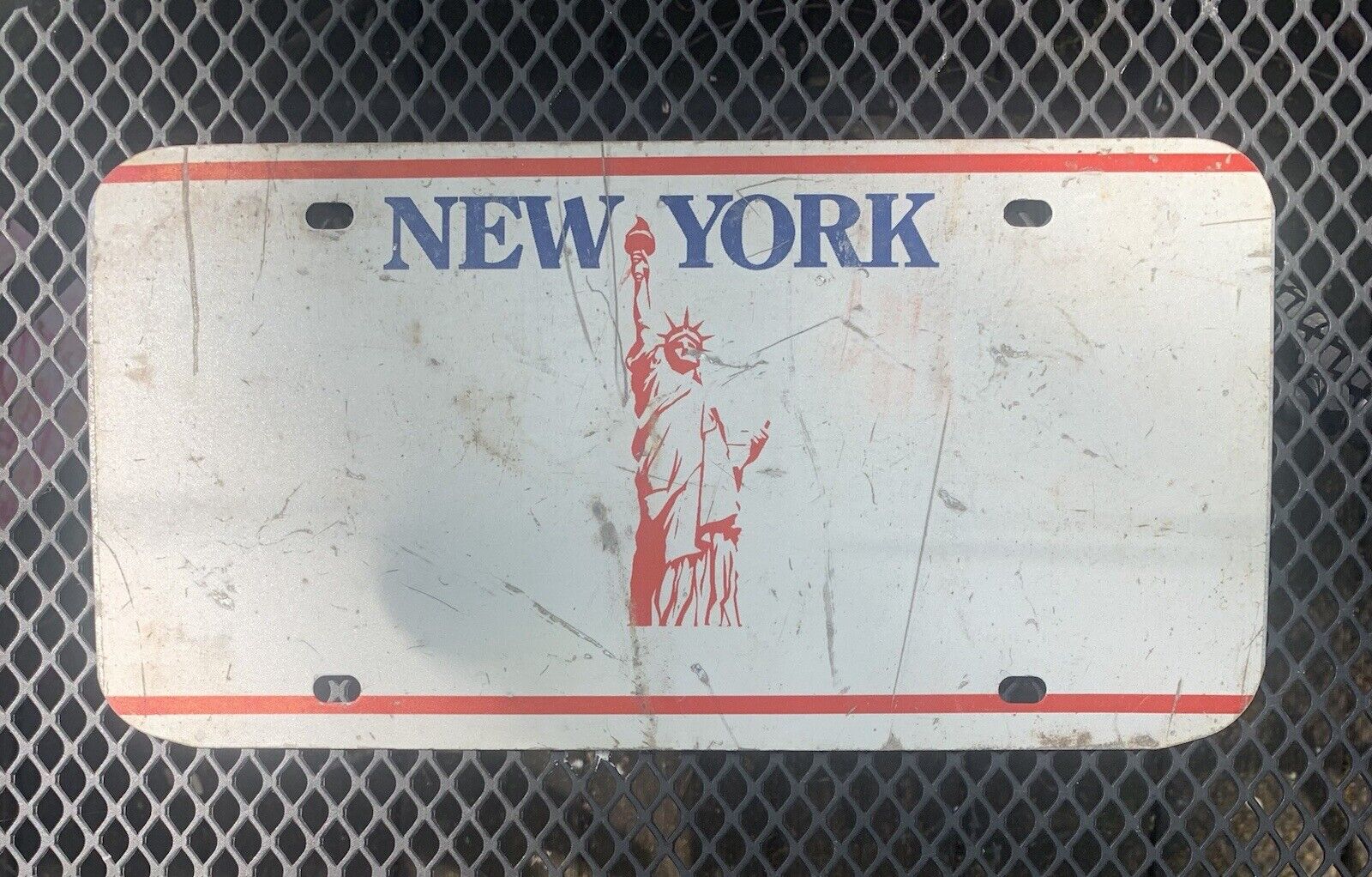 1983-1996 New York Test Prototype License Plate Flat Blank Steel