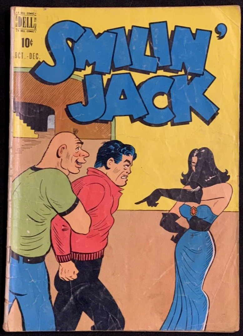SMILIN' JACK #8 Dell 1949 - Brilliant inner color pages - RARE ORIGINAL OWNER