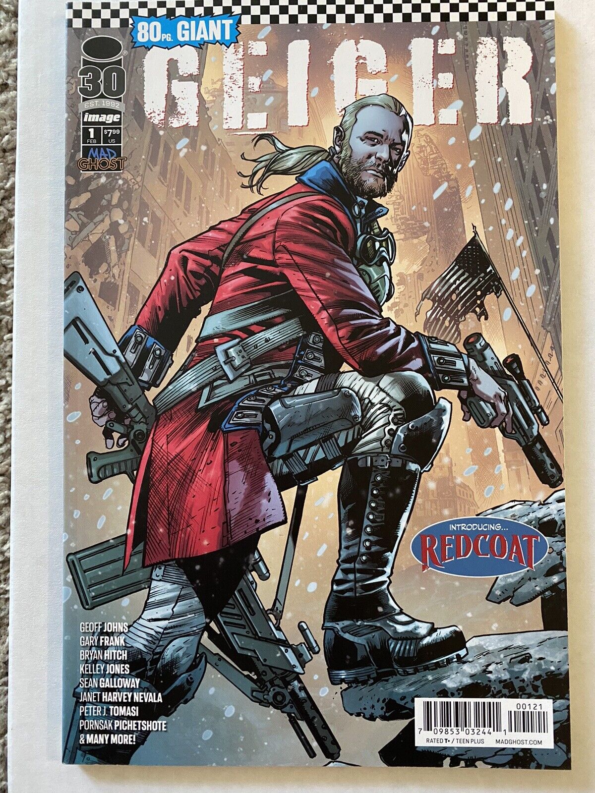 Geiger 80 Page Giant 1 Bryan Hitch Variant 1st App & Cover Redcoat Image 2022 NM