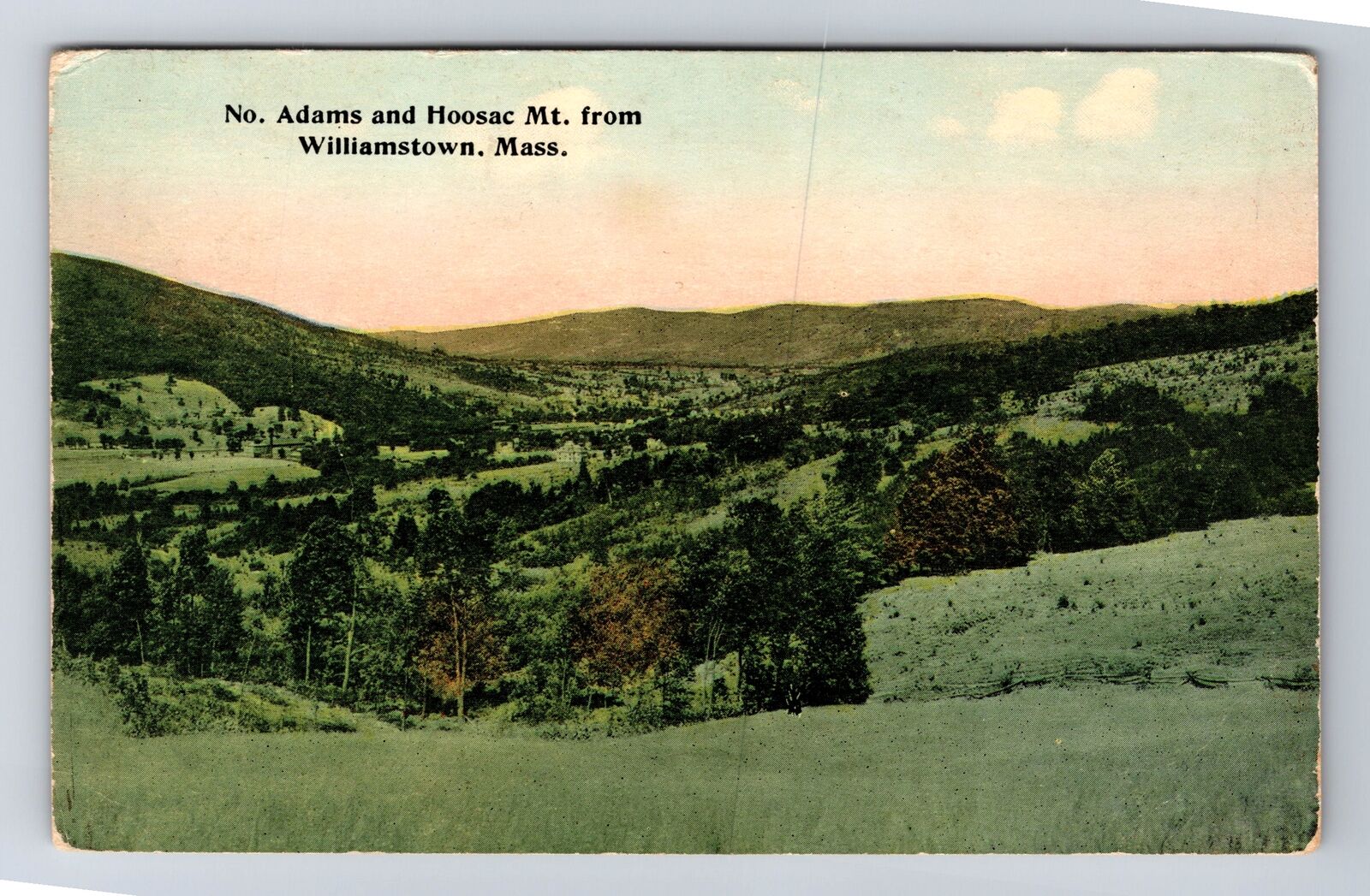 Williamstown MA- Massachusetts, Adams And Hoosac Mountain, Vintage Postcard