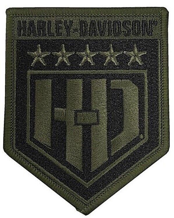HARLEY DAVIDSON Embroidered Patch H-D Military Shield Emblem  12\