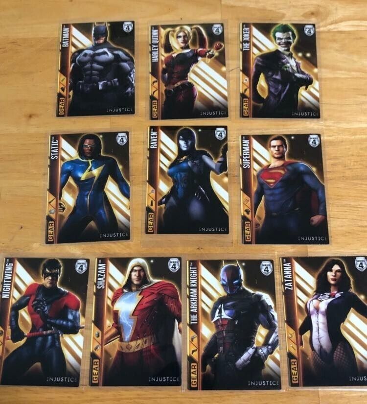 DC Injustice Cards SERIES 4  Non Foil GEAR SET New series Never played