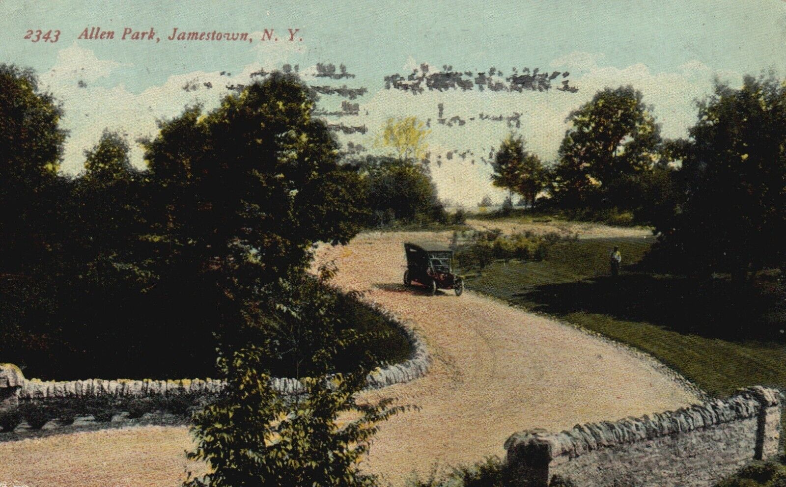 Postcard NY Jamestown New York Allen Park 1911 Antique Vintage PC f1692