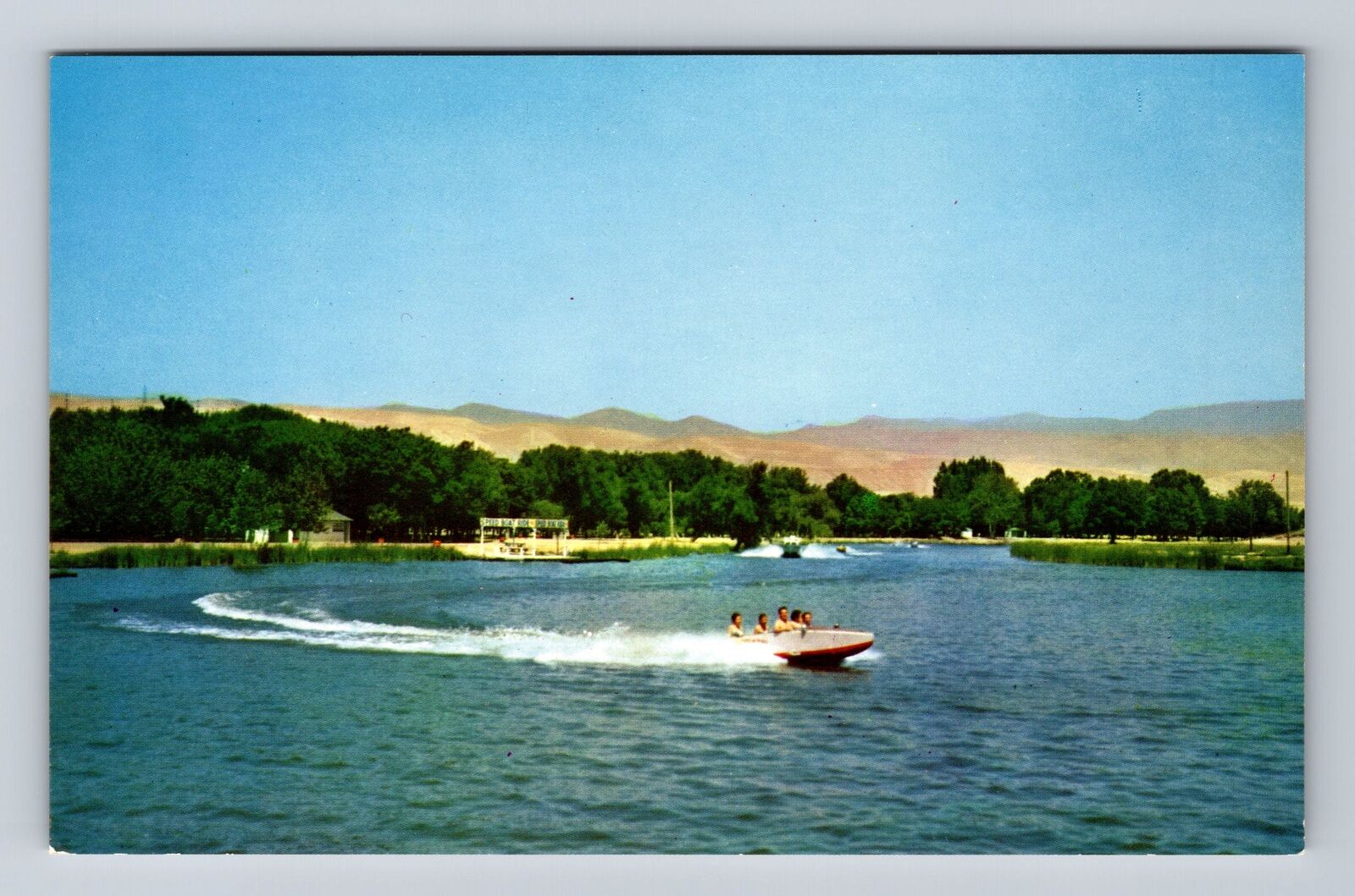 Bakersfield CA-California, Boating Hart Memorial Park, Antique Vintage Postcard