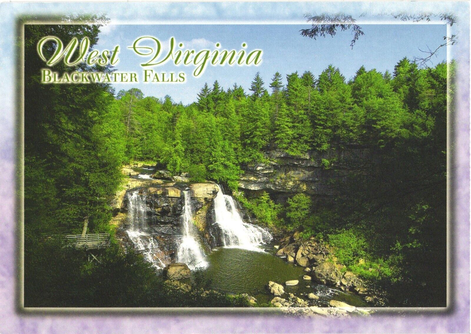 View of Backwater Falls, Backwater Falls State Park, West Virginia Postcard