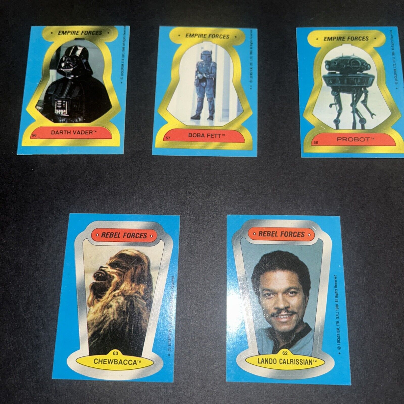 1980 Lucas Films Trading Card Stickers 