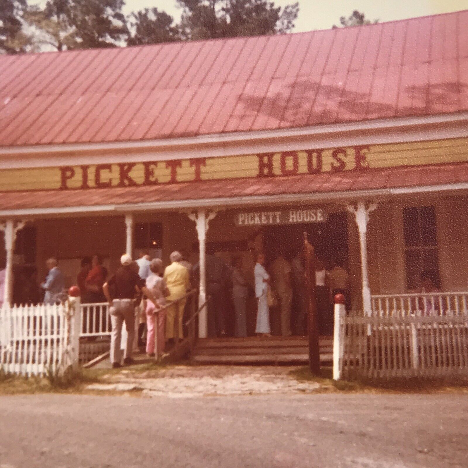Vintage 1977 Color Photo Pickett House Front Entrance Door Line Woodville Texas