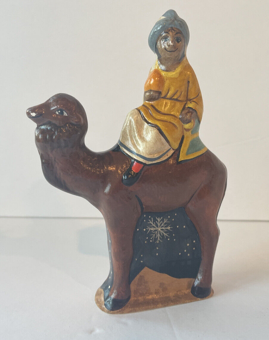 Vaillancourt Folk Art Christmas Nativity Wise Man King Gaspar Camel 2014 #122