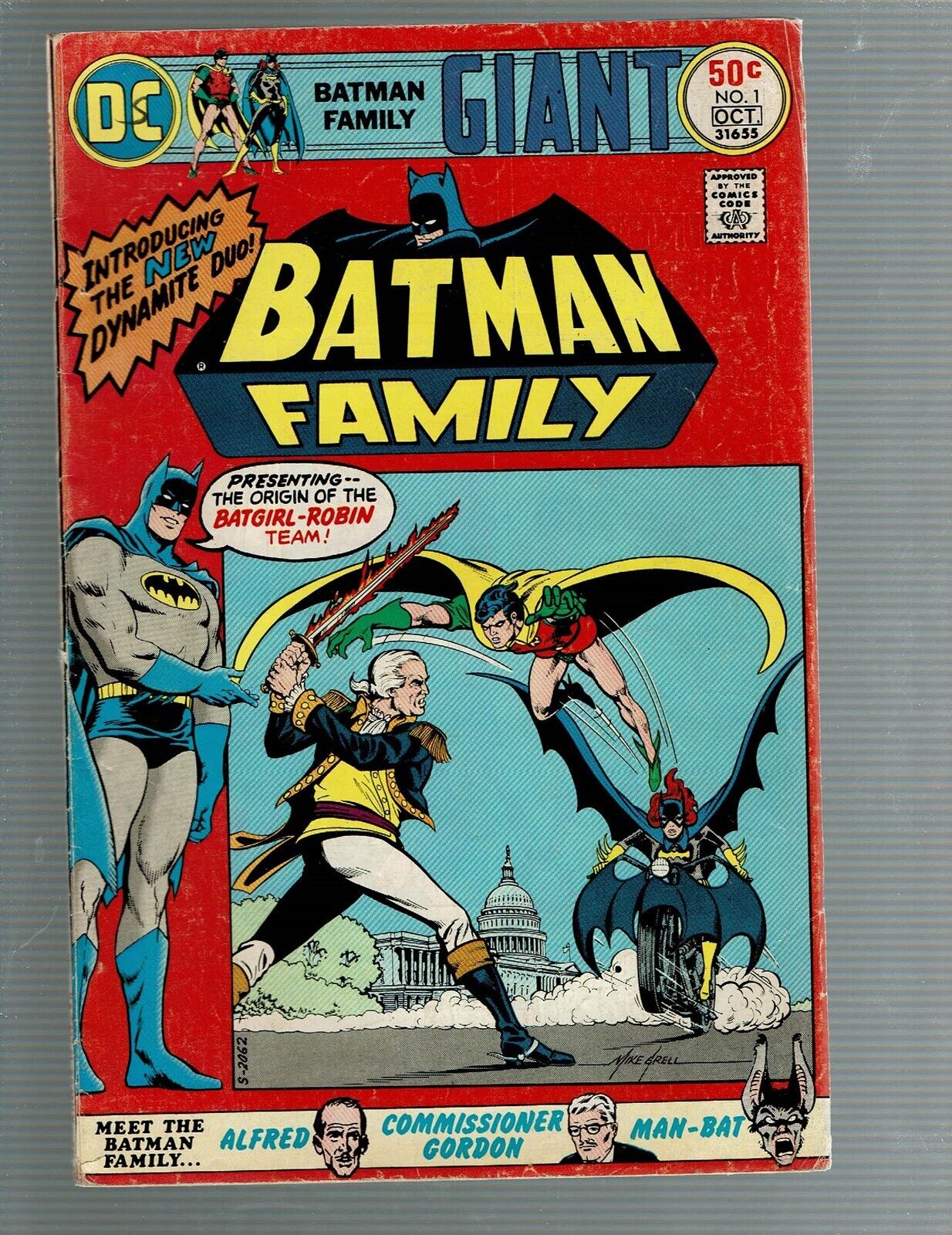 Batman Family 1 Batgirl Robin Man-Bat Grell and Adams art VG