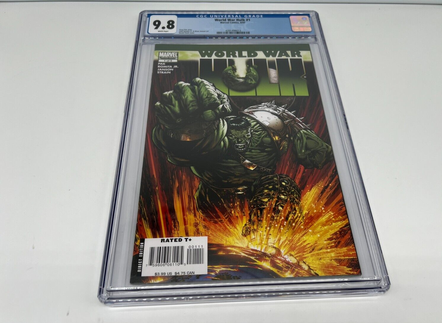 World War Hulk # CGC 9.8 Greg Pak David Finch Marvel 2007