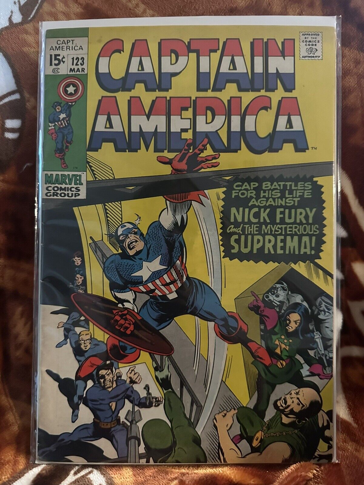 Captain America #123 1st Appearance Suprema Gene Colan Art Marvel 1970