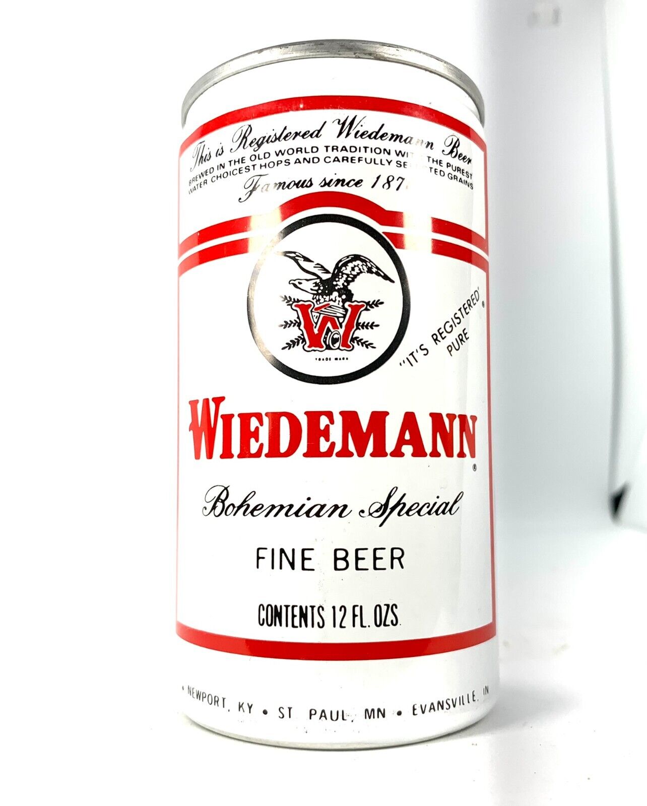 WIEDEMANN Bohemian Special FINE BEER Can    Aluminum Pull-Tab   EMPTY
