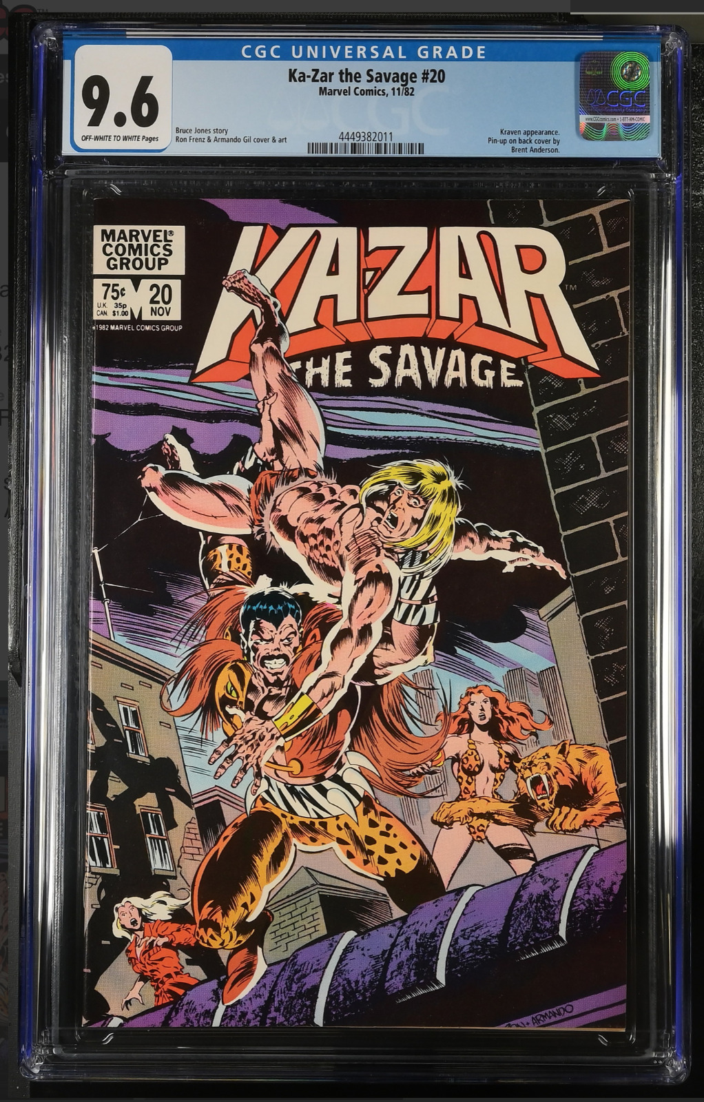 💎🔥 Ka-Zar, the Savage #20 CGC 9.6 1982 Marvel Comic: Kraven App💎🔥