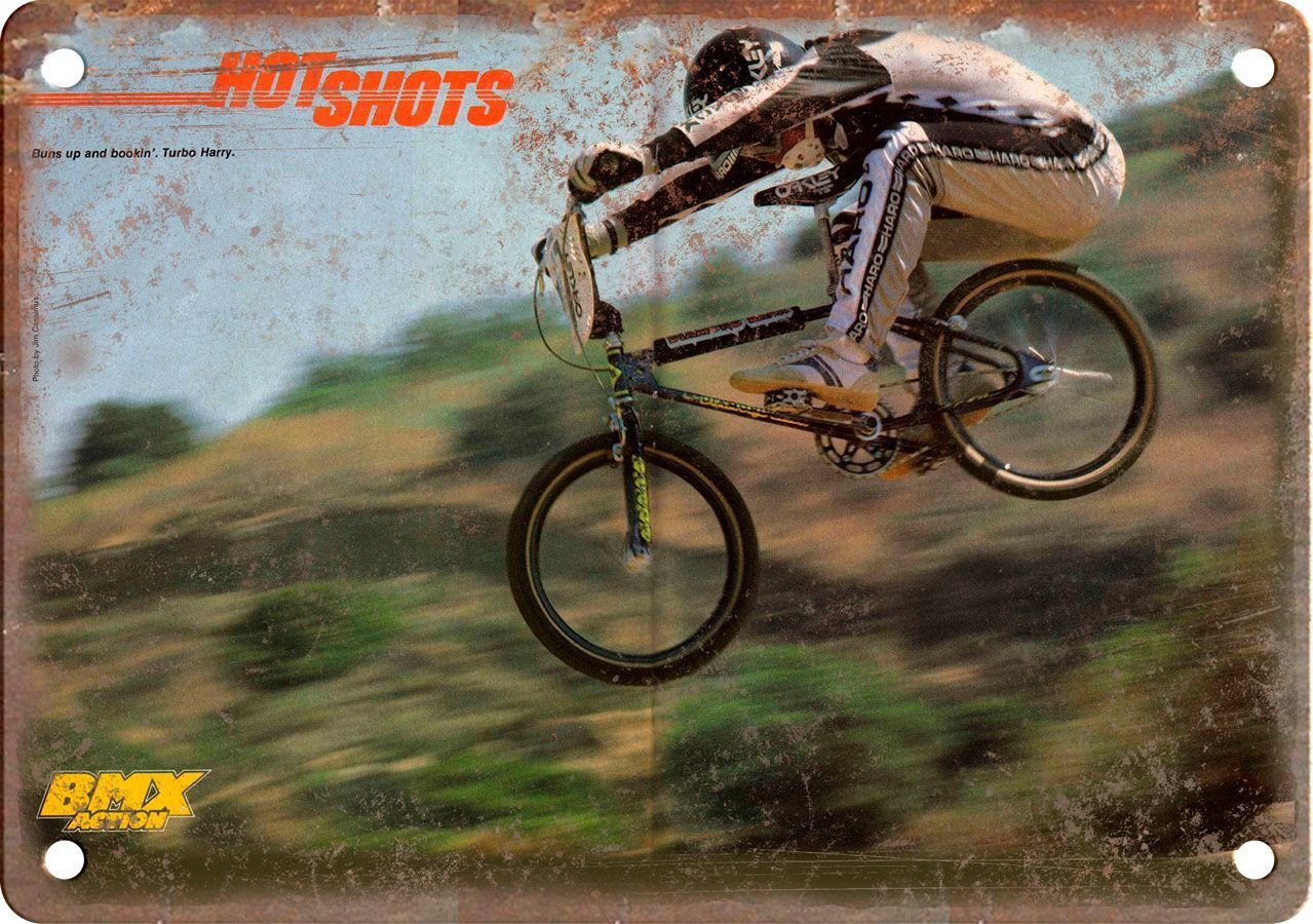 BMX Action Magazine Bicycle Motocross Reproduction Metal Sign B649