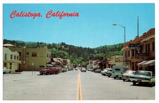 Napa Valley, Calistoga, California, Vintage Postcard
