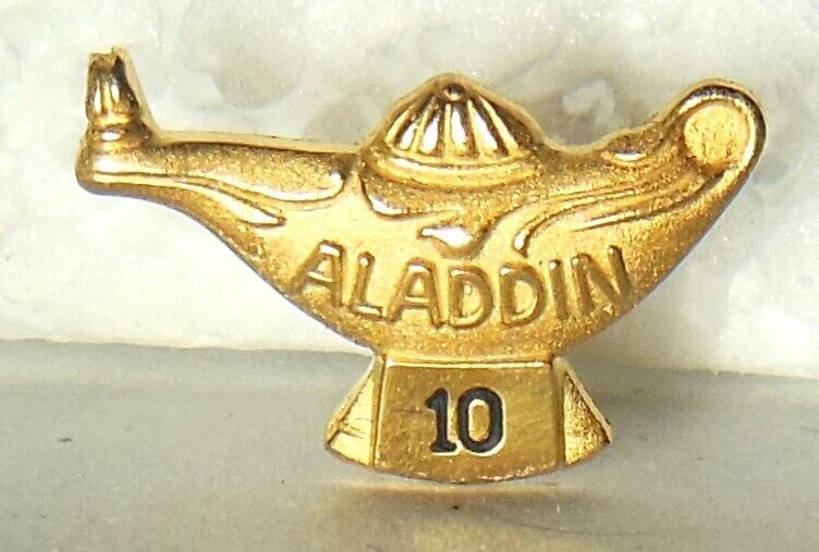 🎰 Las Vegas ALADDIN Hotel & Casino employee service award 1/10 10K tie pin