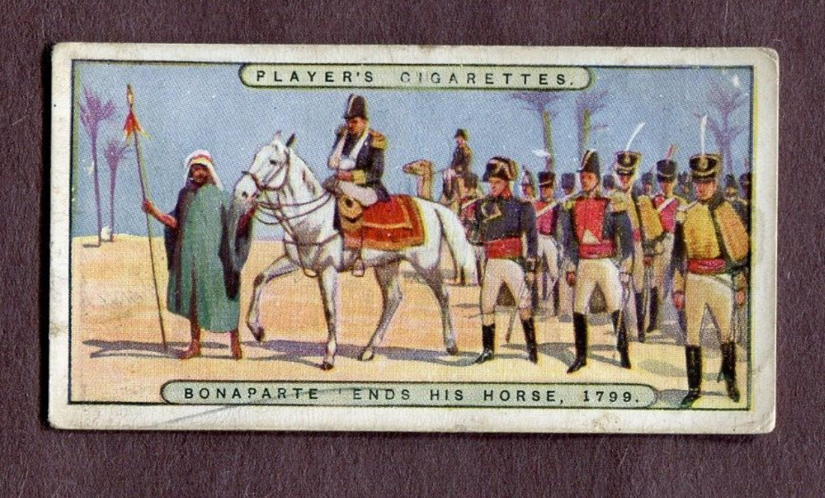 1916 JOHN PLAYER & SONS CIGARETTES NAPOLEON TOBACCO CARD #10 LENDS HIS HORSE