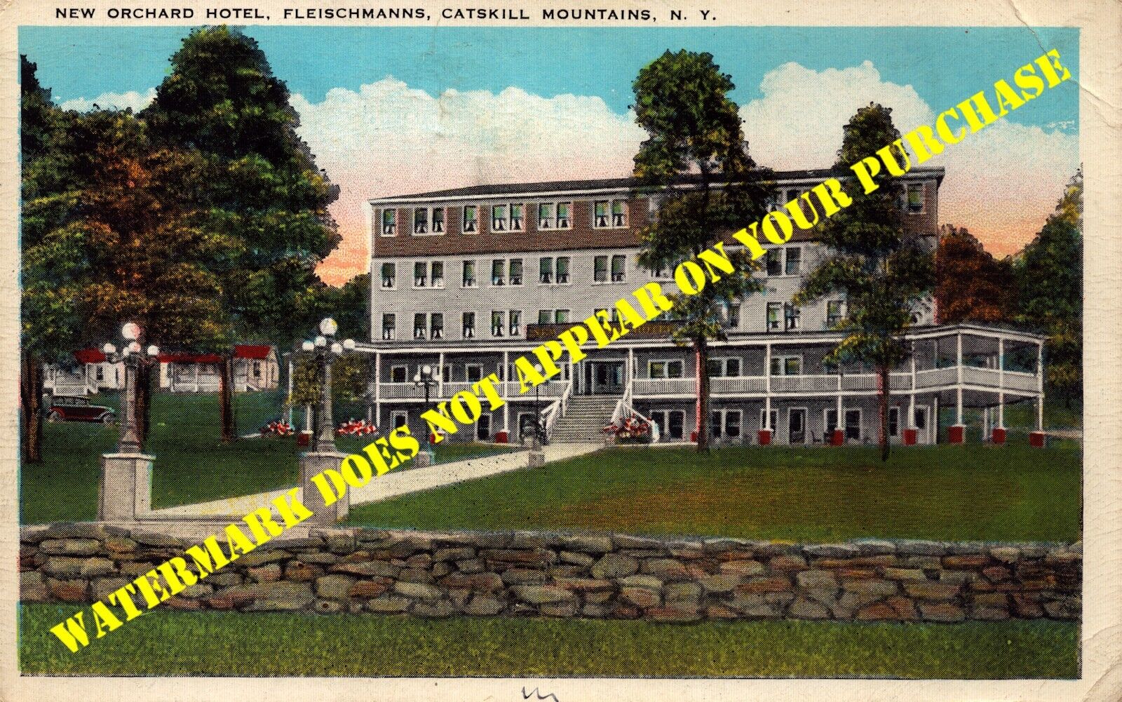 Fleischmanns NY New Orchard Hotel postally unused WB
