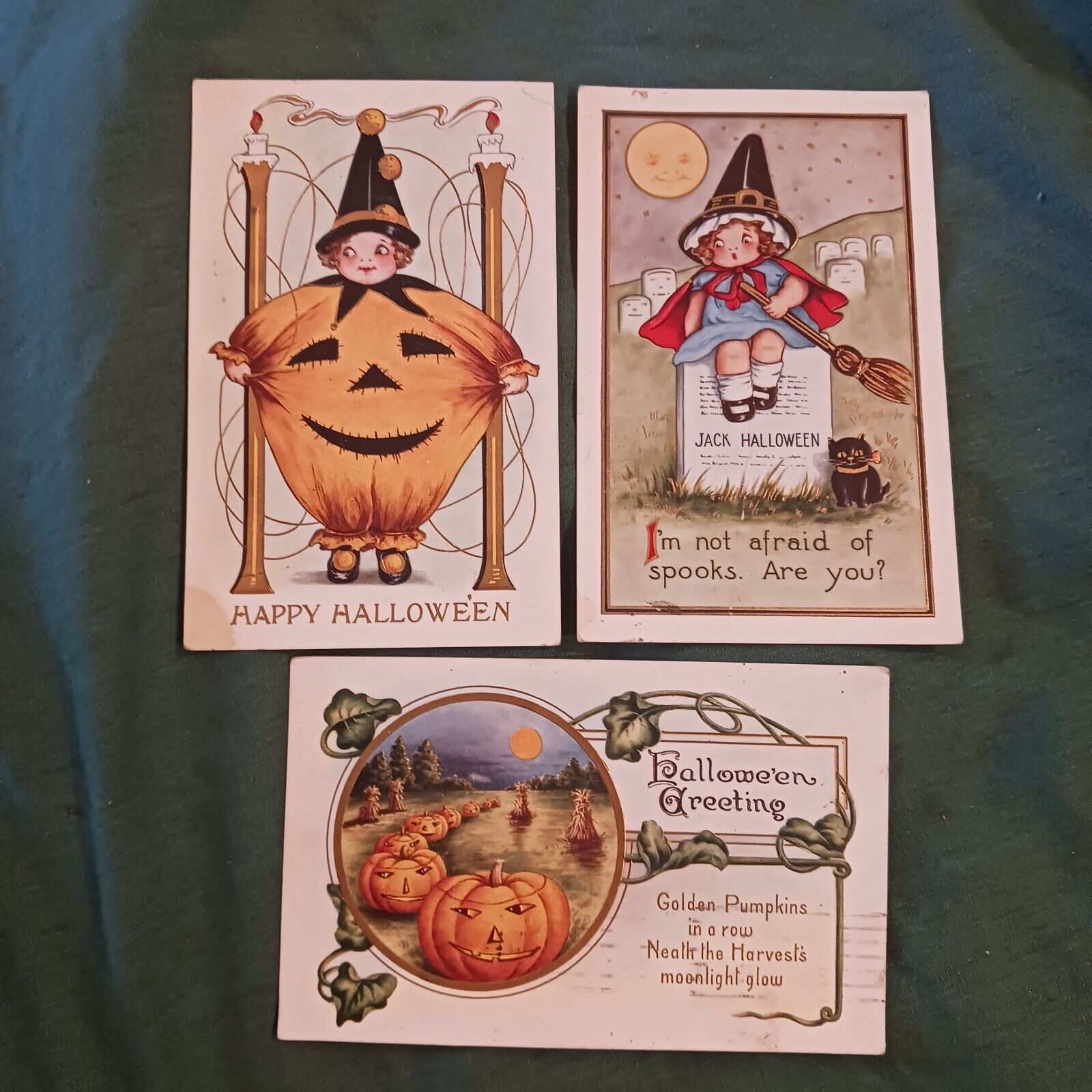 Postcards by Whitney vintage great shape Halloween