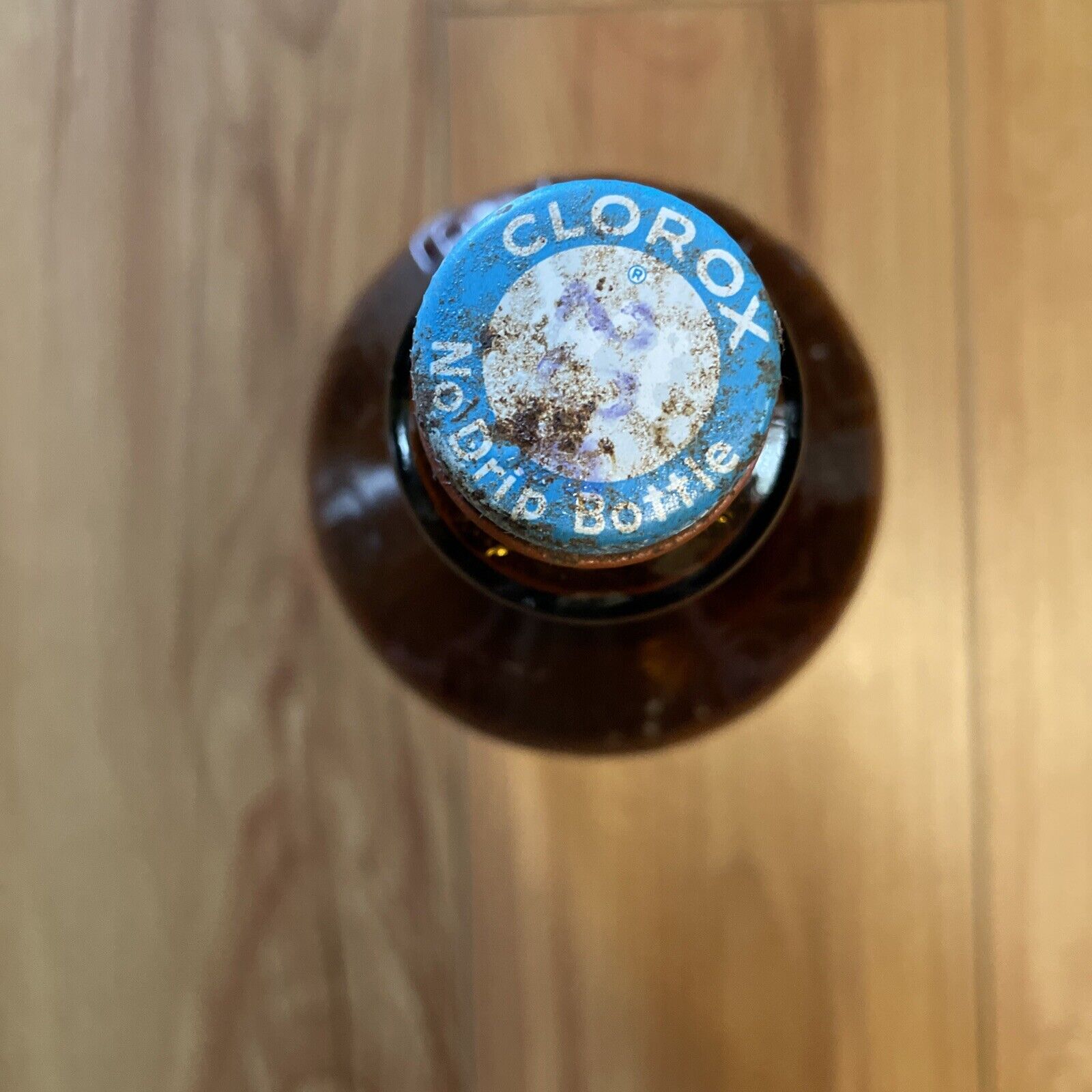 Vintage Amber Clorox Glass Bottle