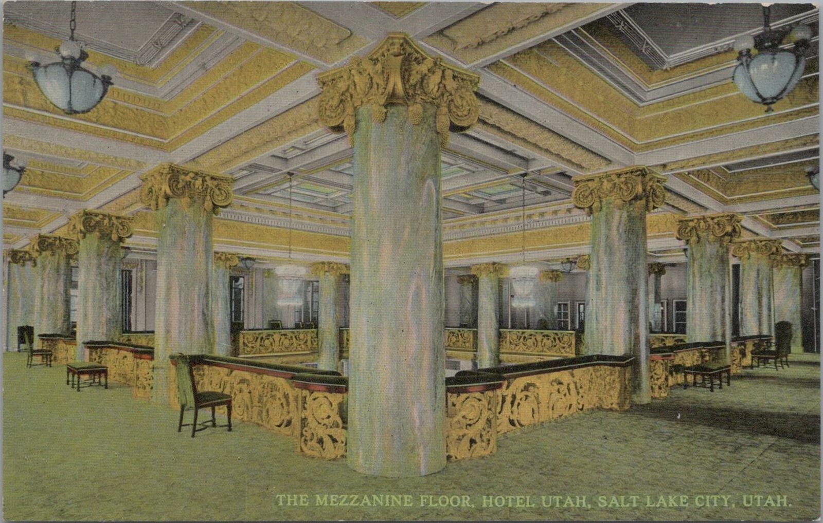 Postcard The Mezzanine Floor Hotel Utah Salt Lake City UT