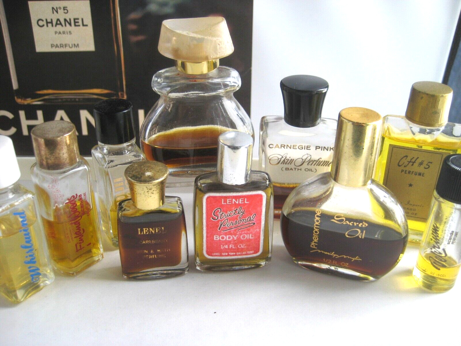 🎁Lot vintage Lenel Pheromone Sacred Oil perfume Frances Denney Scandia