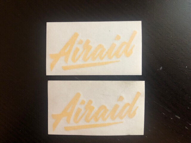 AIRAID Cold Air Intakes Racing Decals Stickers YELLOW 2PC SET NHRA NASCAR Parts