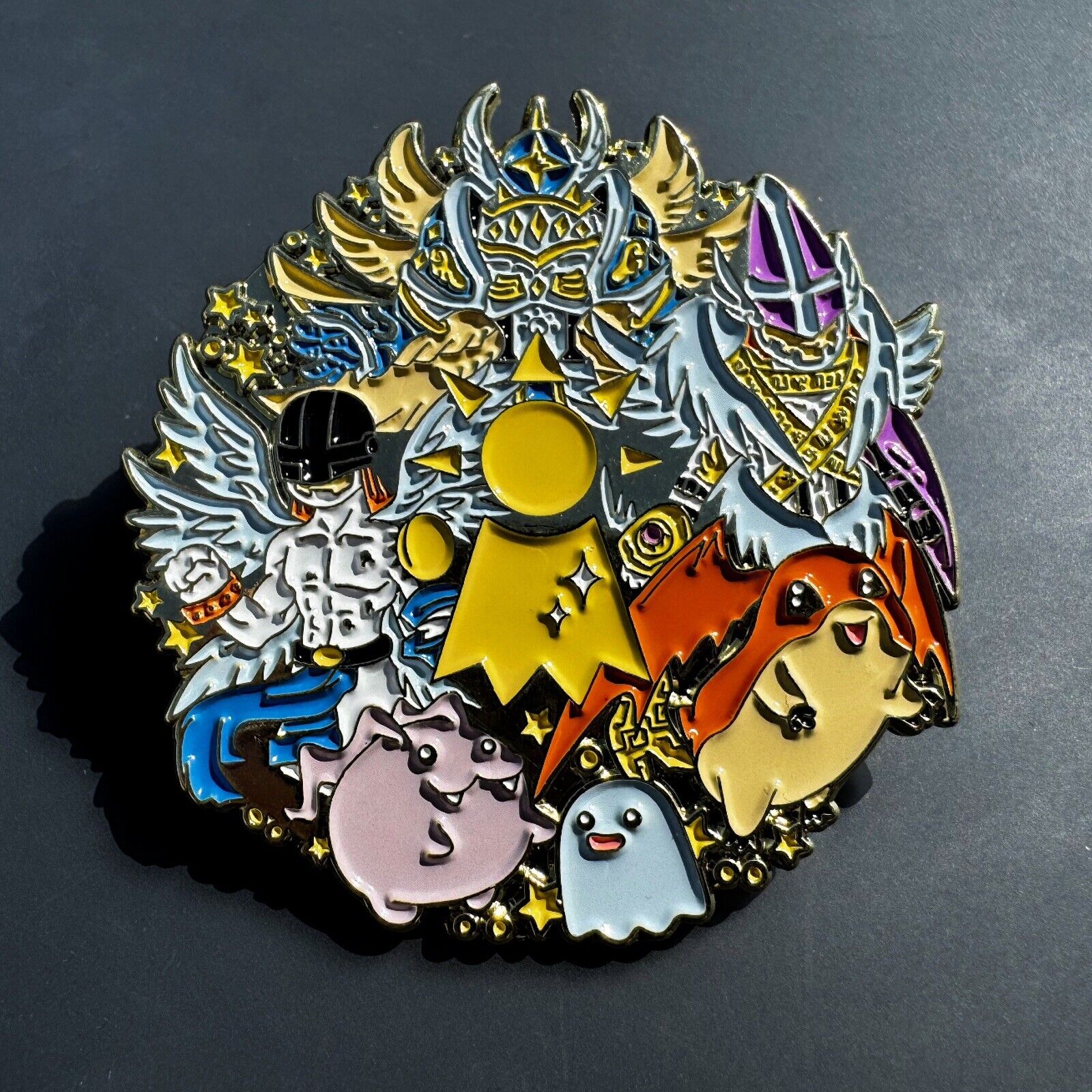 Digimon Angemon  Patamon Metal Evolutions Badge Pin