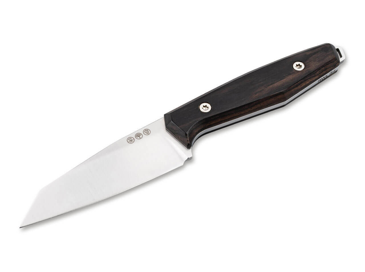 Boker Daily AK1 Fixed Blade Knife Brown Grenadill Wood Handle RWL 34  127502